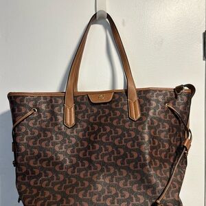 Brown Monogram Tote Bag